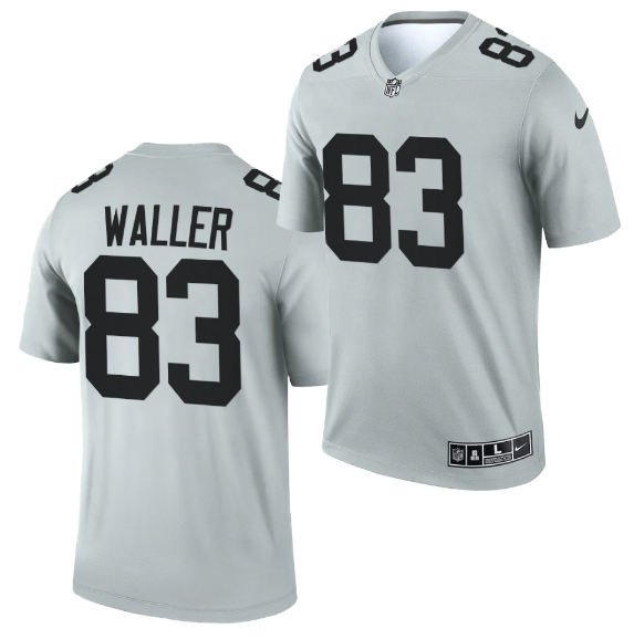 Men's Las Vegas Raiders #83 Darren Waller 2021 Gray Inverted Legend Stitched Football Jersey Men's Las Vegas Raiders #83 Darren Waller 2021 Gray Inverted Legend Stitched Football Jersey